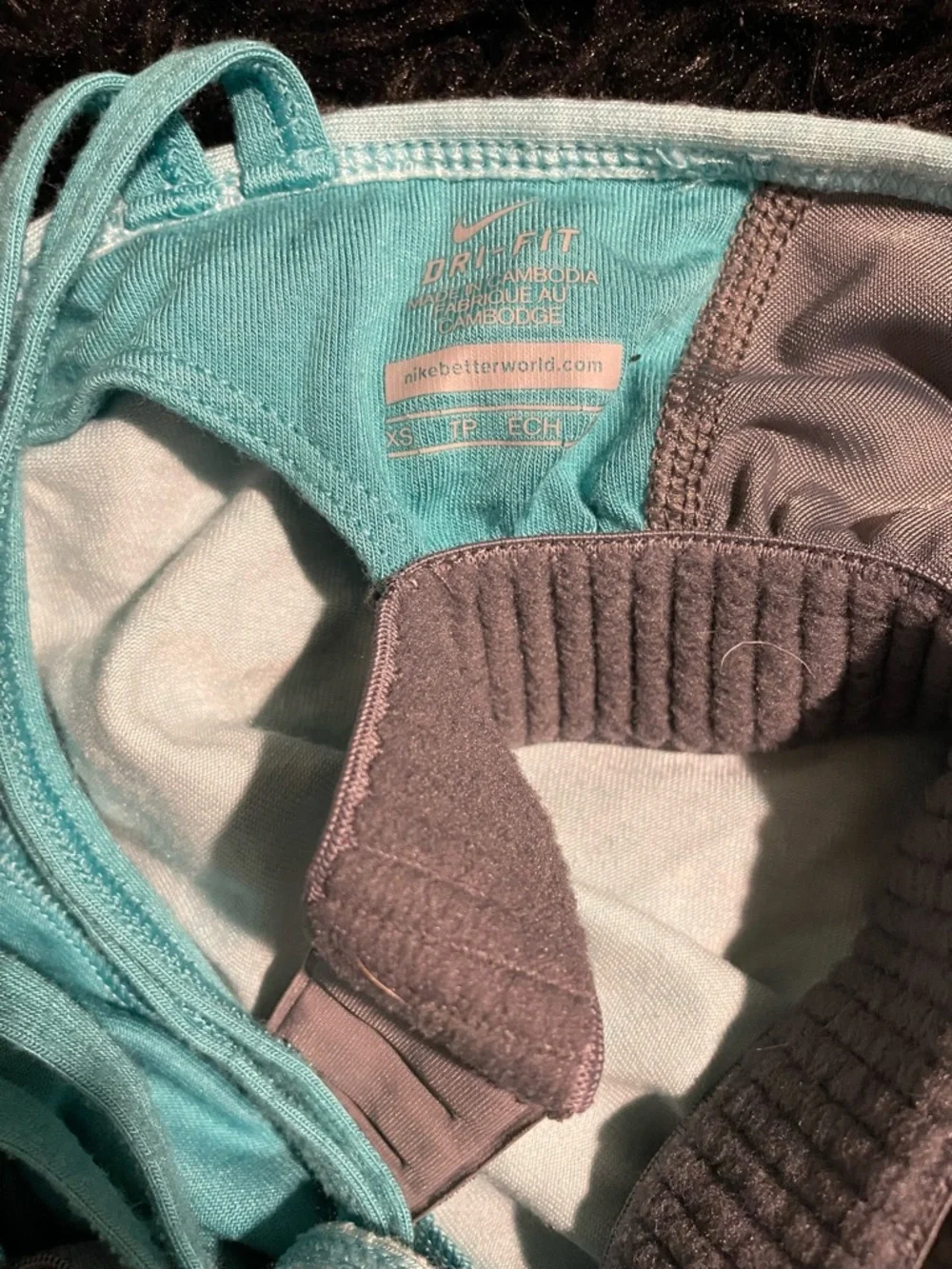 Nike Teal & Light Blue Racerback Tank with Built in Bra